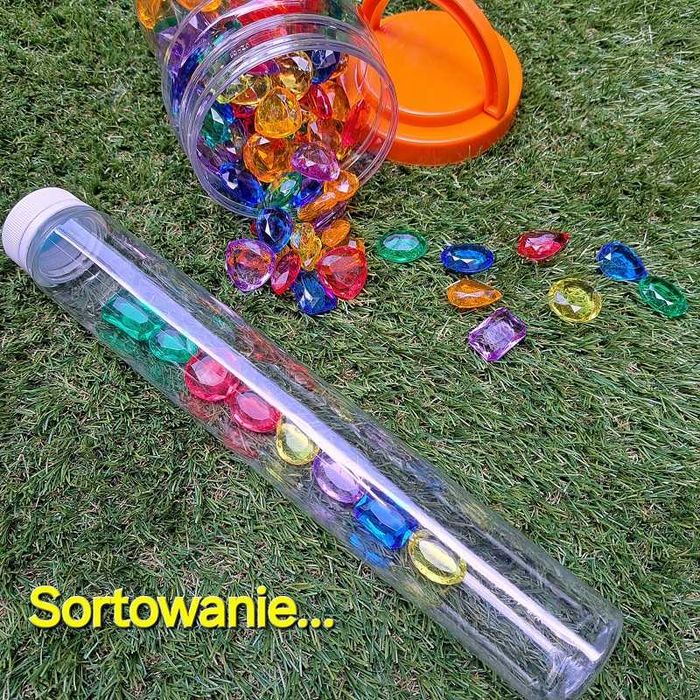 Sensoryczne Kamienie klejnoty akrylowe kryształki 144 szt