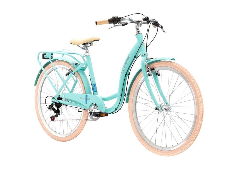 rower miejski alu Le Grand Lille 1 26" seledyn/niebieski mat KROSS