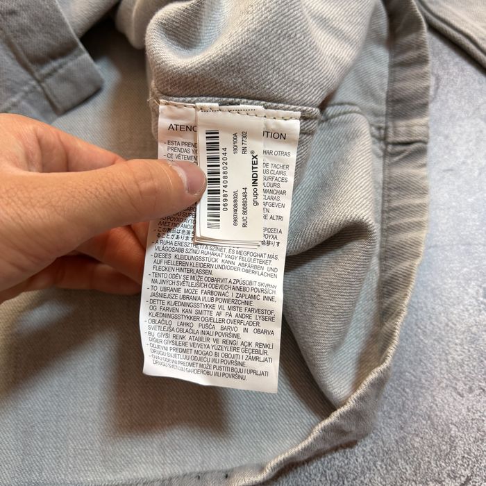 Сорочка куртка овершот Zara L/XL розмір оригінал сіра джинсова чоловіча