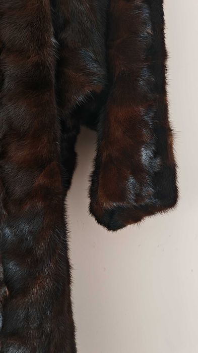 Шуба норка довга з натурального хутра норкова