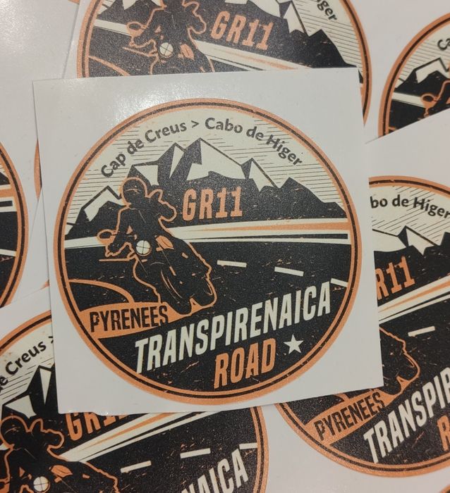 Autocolante vinil Pirineus GR11 Rota Transpirecaica