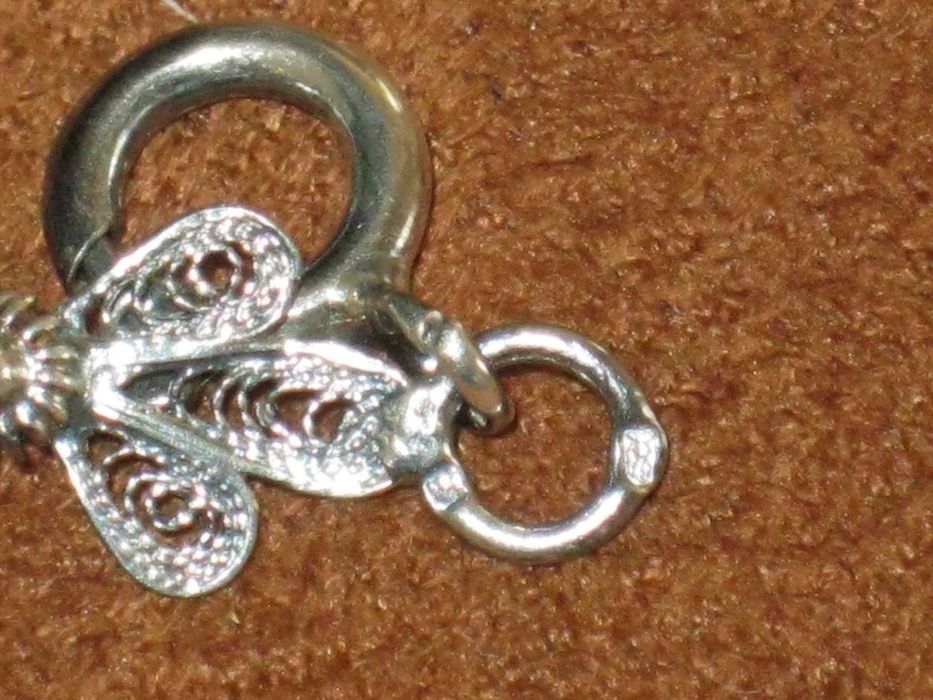 Pulseira Filigrana Artesanal Prata Maciça de Lei 835`/.. C/Contraste