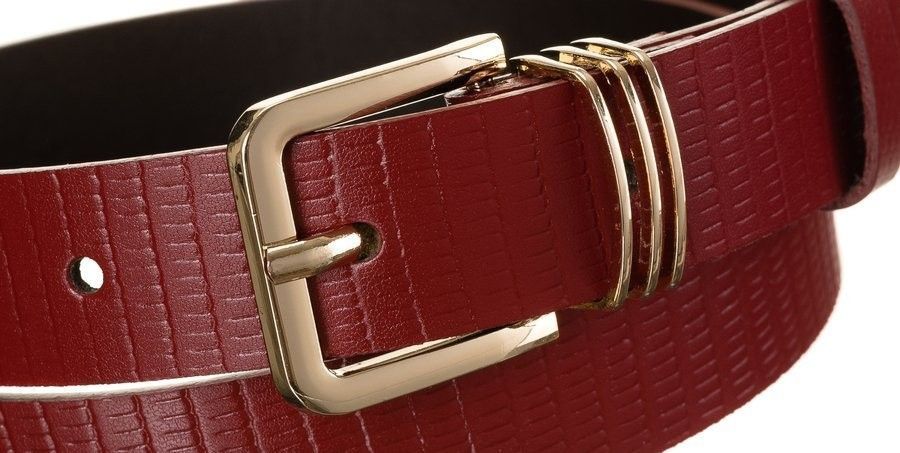 oryginalny, skórzany pasek damski, wzór skóry węża - rovicky