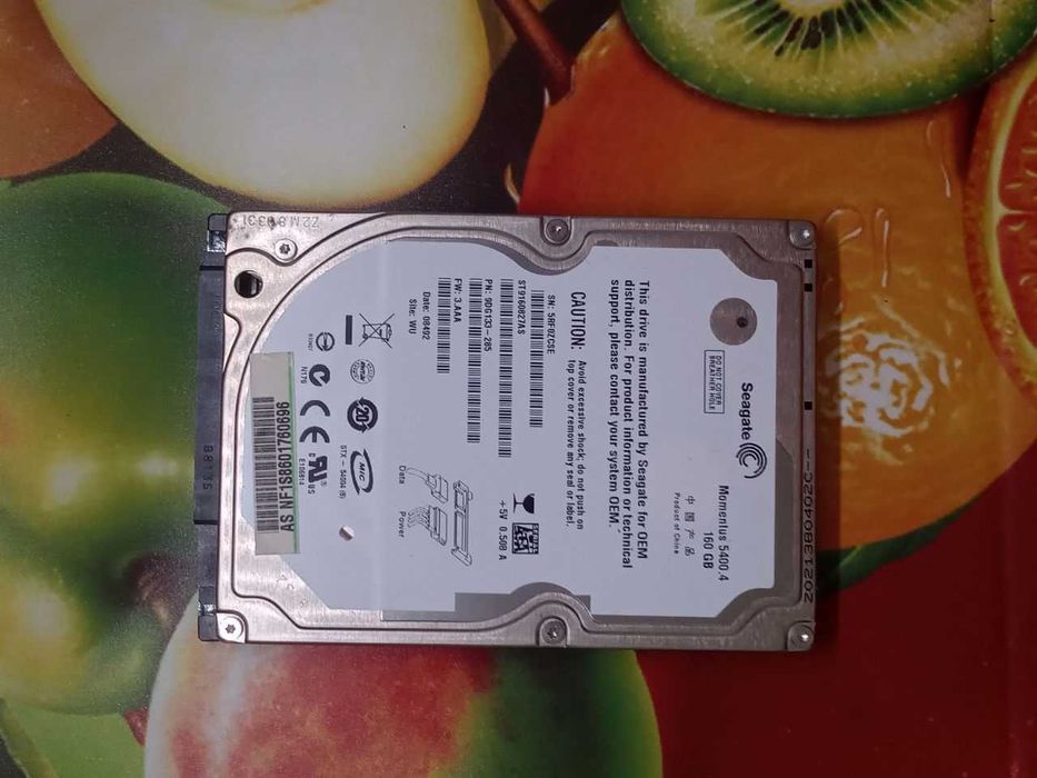 Жосткий диск Seagate на 160 гб, для ноутбука