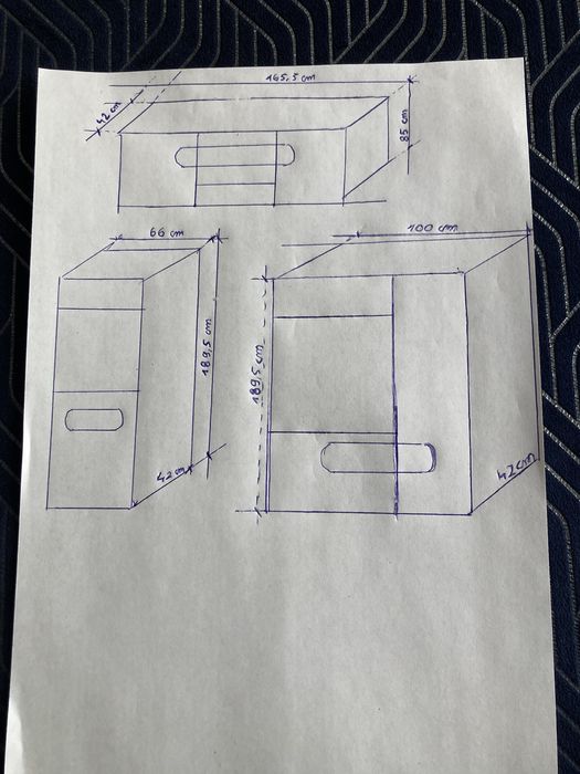 Meble salonowe BIAŁY POŁYSK + beton. Podświetlane LED! Stan BDB