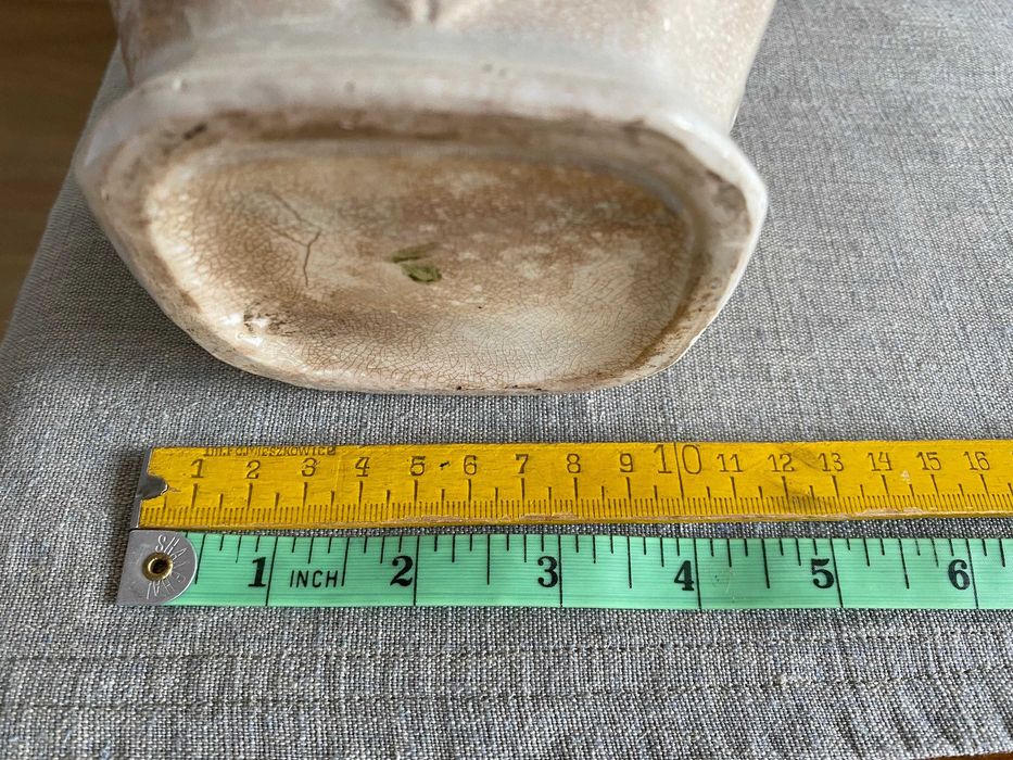 Antyczny Secesyjny Pojemnik Na Ryż Vintage Niebieski/Biały