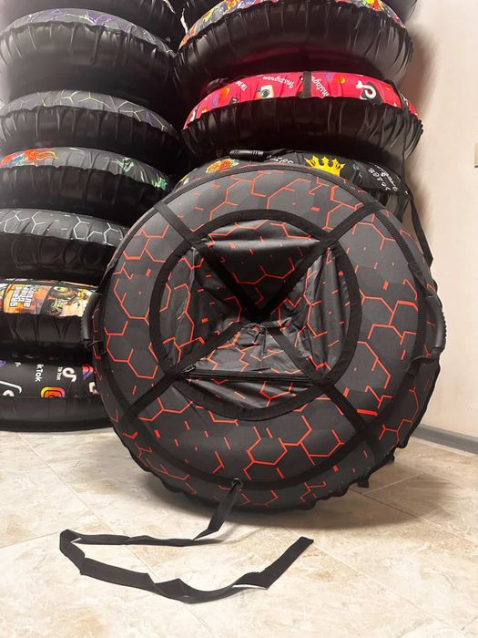 Тюбінг ватрушка для катання 100 120 см З камерою або без Зимові санки