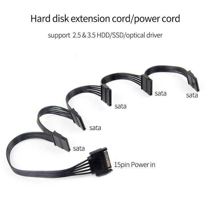 Кабель питания MOLEX и SATA на 2/4/5 SATA 15-pin для SAS/SATA дисков