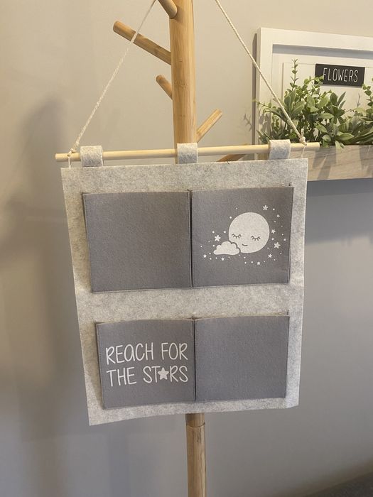 NOWY Organizer wiszacy scienny szary filcowy jak h&m home