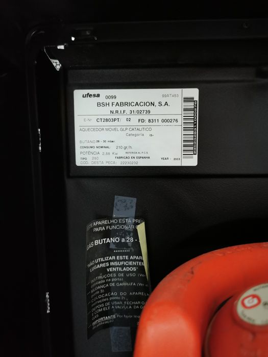 Aquecedor a gás Ufesa