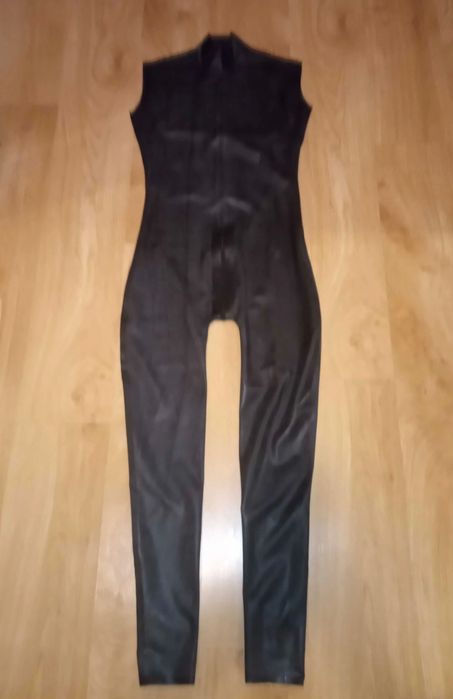 892/ OD RĘKI L Kombinezon suit latex lateks 0,4mm bez rękawów czarny