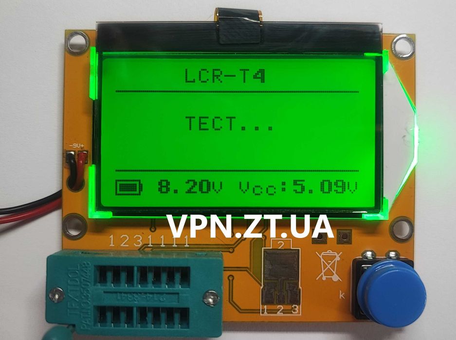 LCR-T4 ОРИГІНАЛ УКР РОС прошивка 1.13 rev.900 тестер ESR T4 Atmega328р