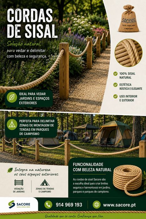 Cordas sisal decoração