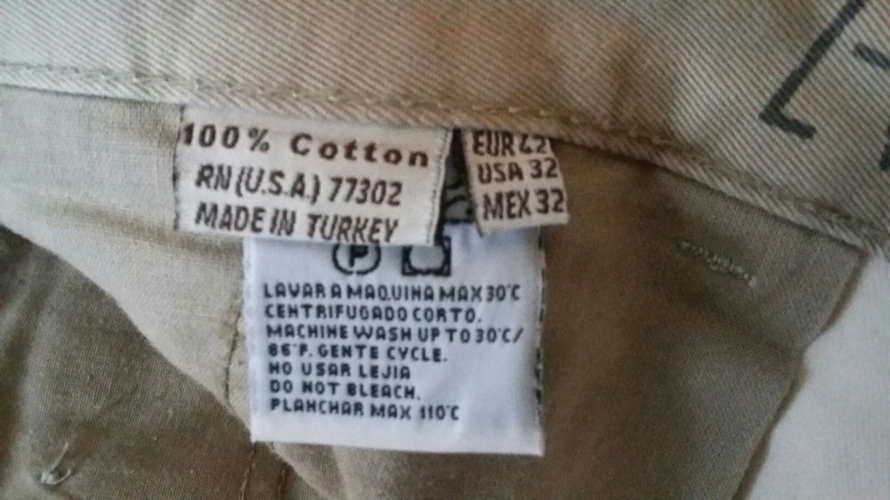 Calças chinos zara creme