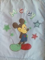 Espreguiçadeira de embalar pintado, c/ Mickey Usada em bom estado