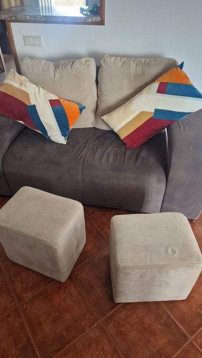 Sofá 2 lugares com 2 bancos