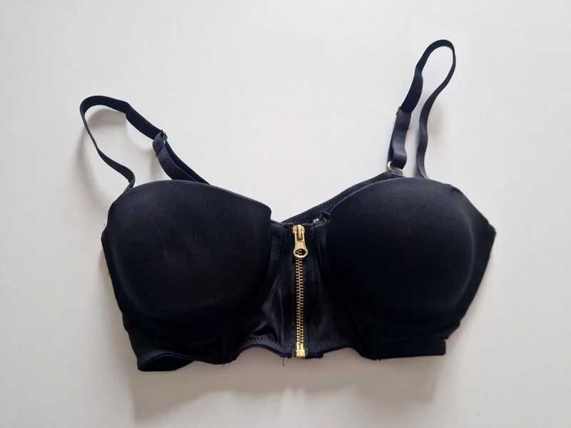 Stanik bralet biustonosz koronkowy satynowy basic 75B