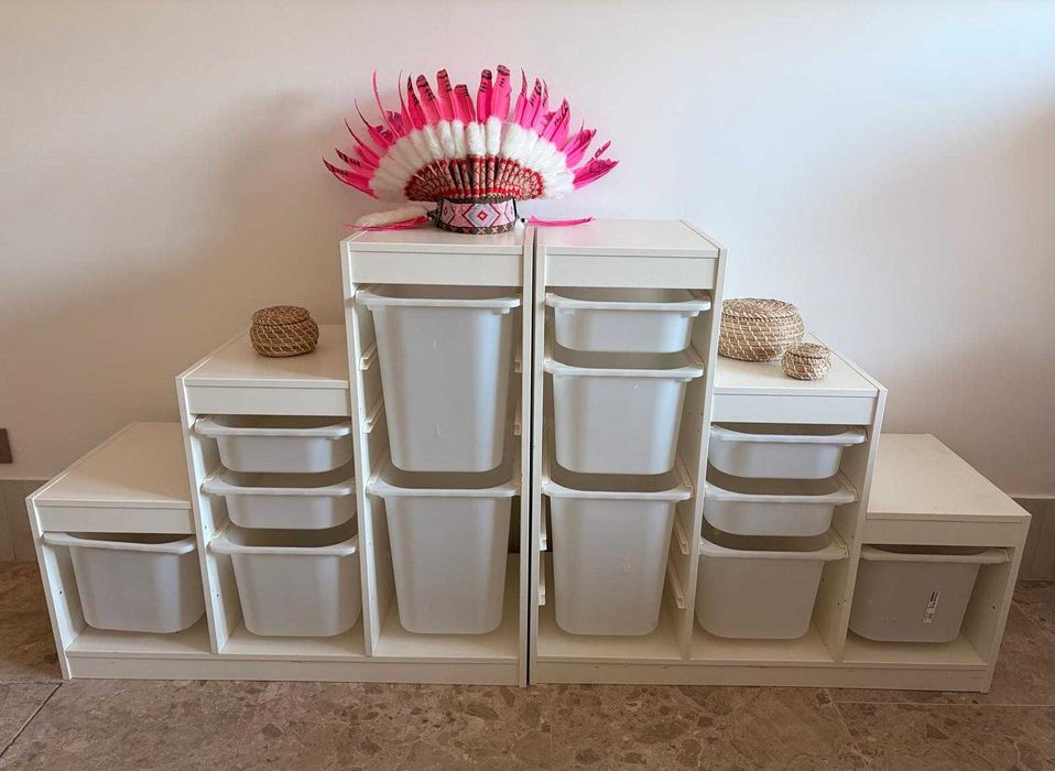 IKEA TROFAST Branco – Conjunto Completo com Todas as Caixas