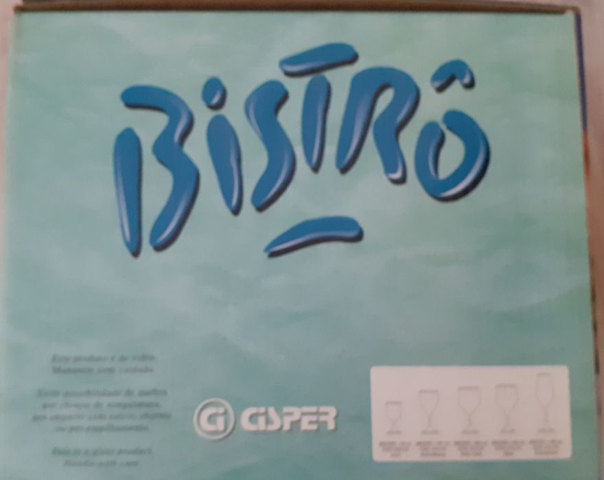 Bistro - conjunto de 18 copos (champanhe, vinho, água)