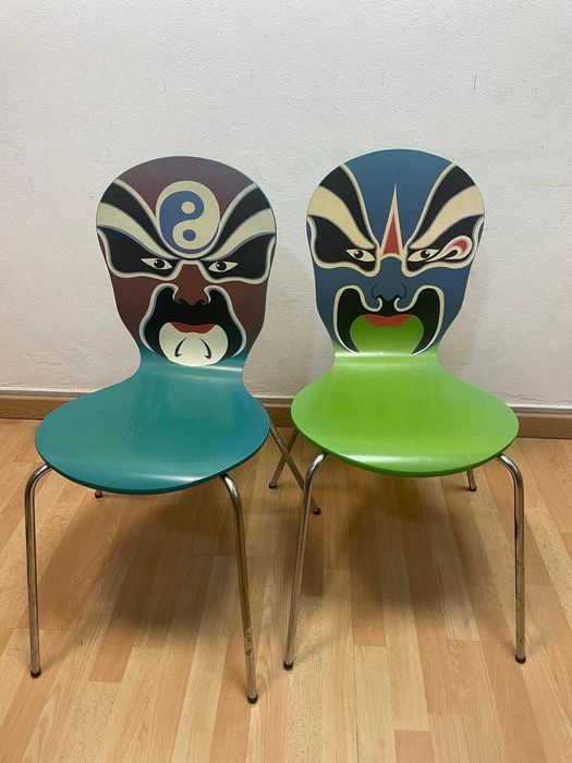 cadeiras de design artístico conhecidas como Lian Pu