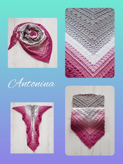 Chusta szydełkowa, handmade