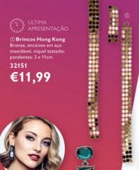 Brincos Dourados Hong Kong 2 em 1 NOVO