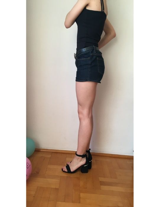 Spodnie spodenki szorty granatowe jeans dżinsowe Diverse 42 XL 40 L
