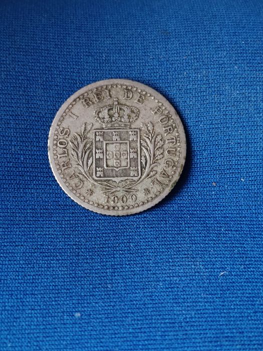 Moeda de 100 Reis de 1900 Antiga Portuguesa
