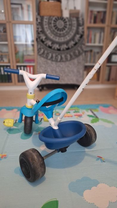 Triciclo Smoby com barra parental