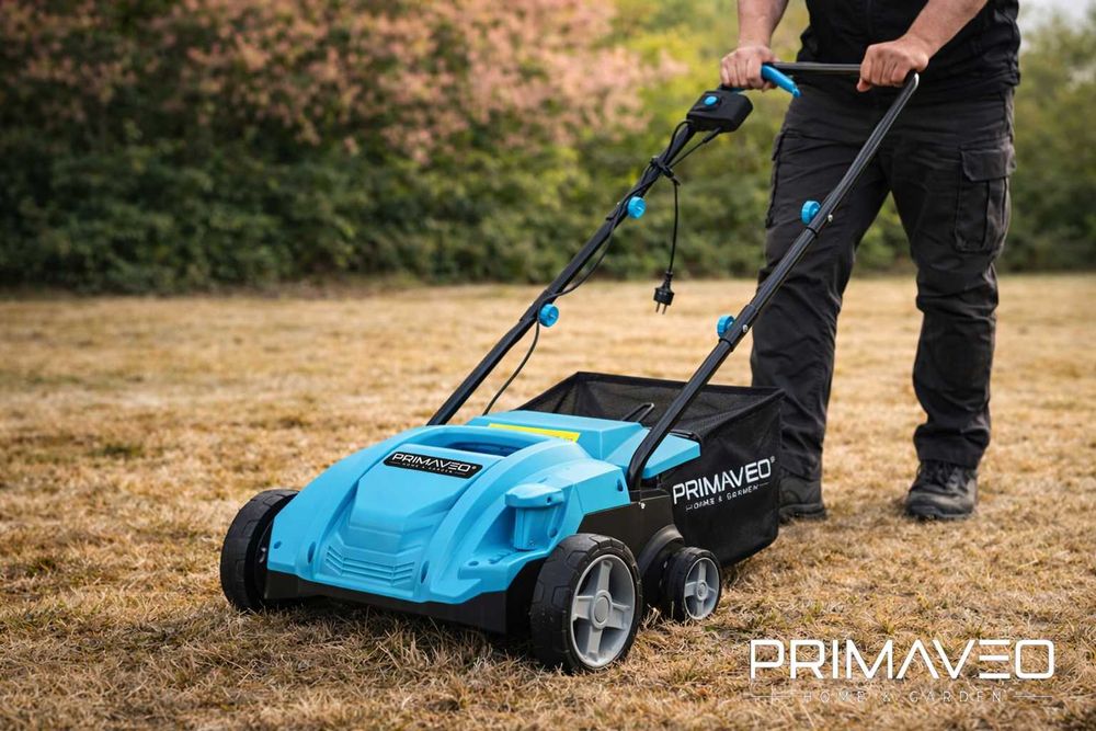 Aerator Wertykulator Elektryczny 3w1 2700w 2xwałki Kosz 30l Regulacja