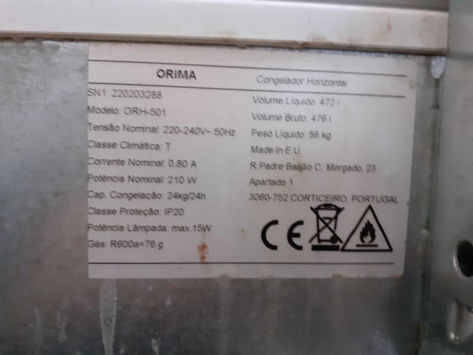 Congelador Horizontal ORIMA – Modelo ORH-501