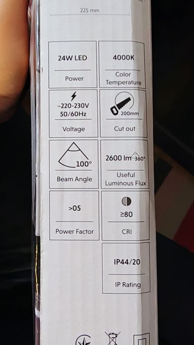 35 Lampa / oprawa wpuszczana w sufit IP44 Nowodvorski CL KOS LED