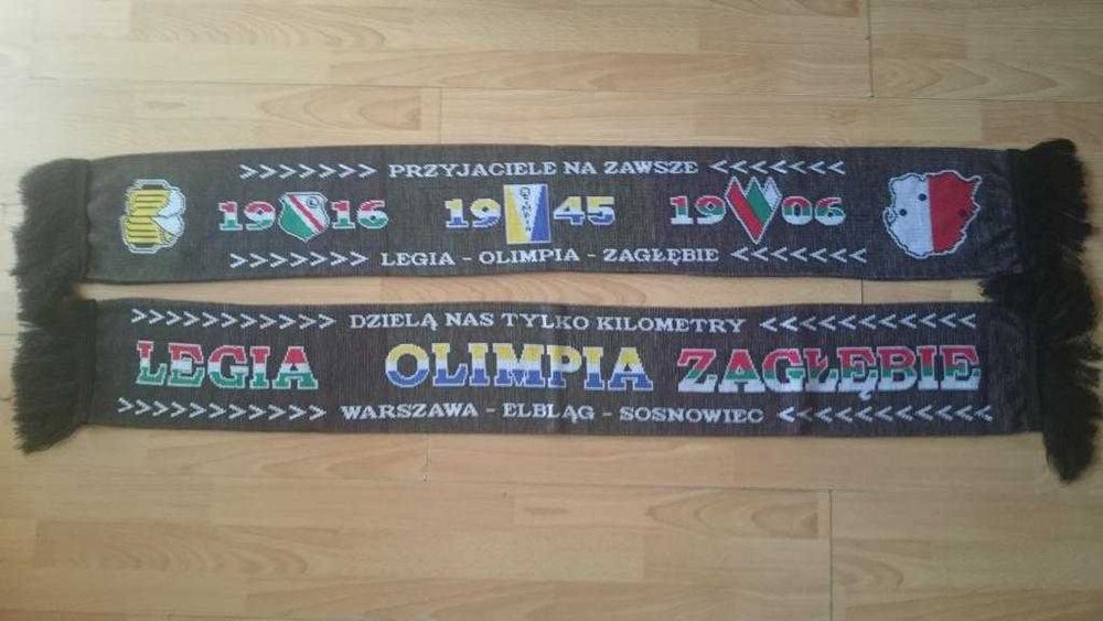 LEGIA Warszawa -OLIMPIA- ZAGŁĘBIE Sosnowiec !! Szalik szal sportowy