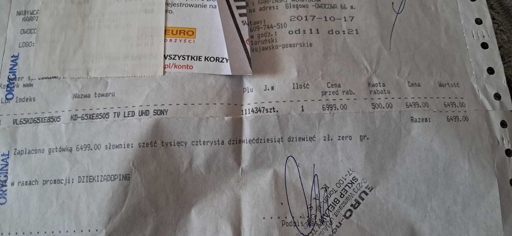 Telewizor Sony 65 cali