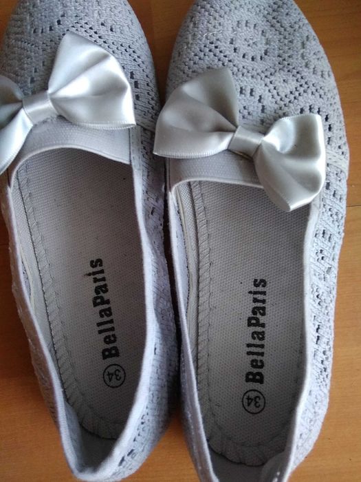Nowe baletki / tenisówki dla dzieci różowe 33 szare 34