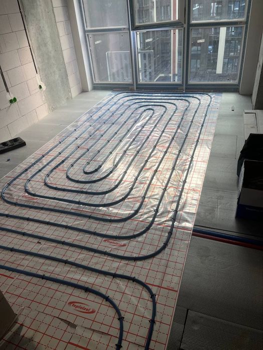 Монтаж опалення, тепла підлога, вода, каналізація . Завіз матеріалів