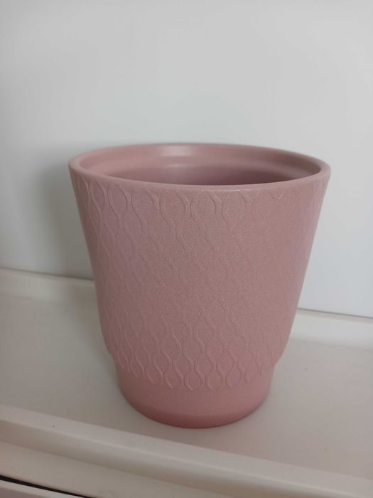 Pequeno vaso rosa com textura - Novo