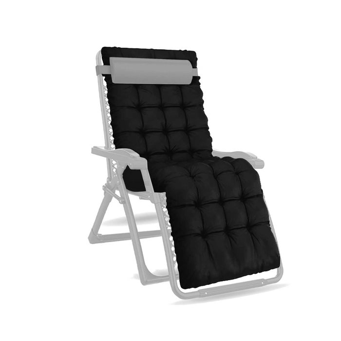 Poduszka do leżaka Zero Gravity szara czarna lekka miękka wygodna