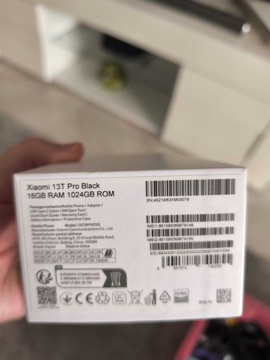 Xiaomi 13 T pro 16 gigas 1 Terabyte preto