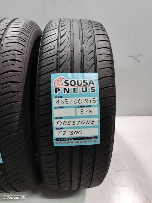 2 pneus semi novos 185-60r15 firestone - oferta dos portes