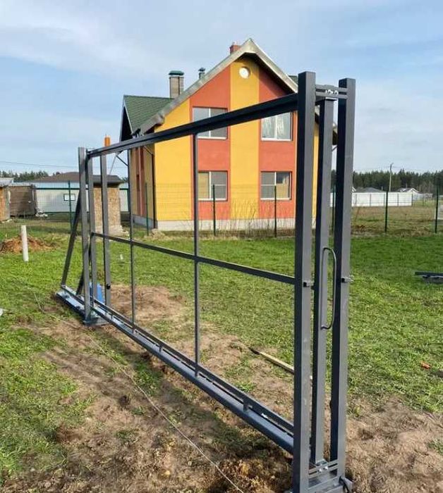 Відкатні ворота. КСС, откатные власне виробництво, комплект звари сам