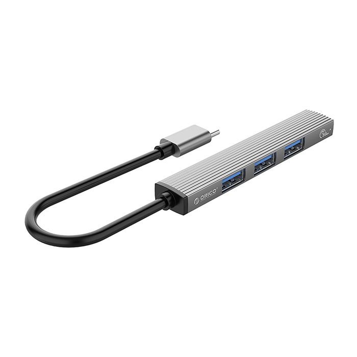 Hub USB-C Orico AH-13 stacja dokująca 1x … 3.0 + 3x USB-A 2.0 - szary
