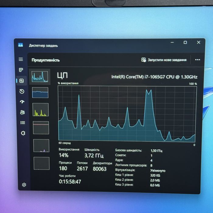 Ноутбук HP i7 1065, Nvidia 4Gb, 16Gb