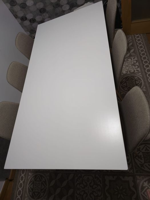 Mesa de Jantar Branca Extensível