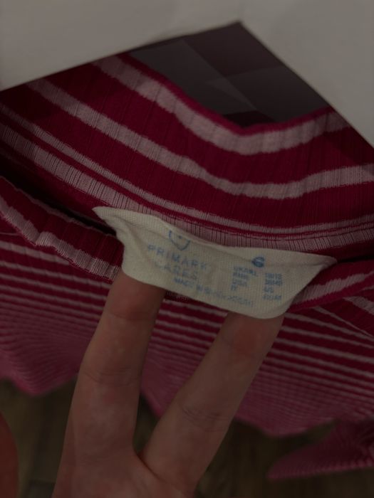 кофтинка рожево-біла в полосочку Primark, розмір s