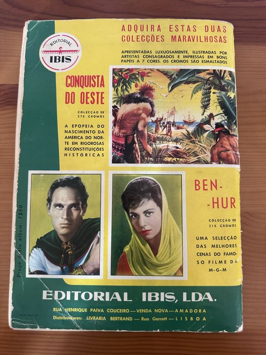 Caderneta cromos anos 60 - Os Dez Mandamentos