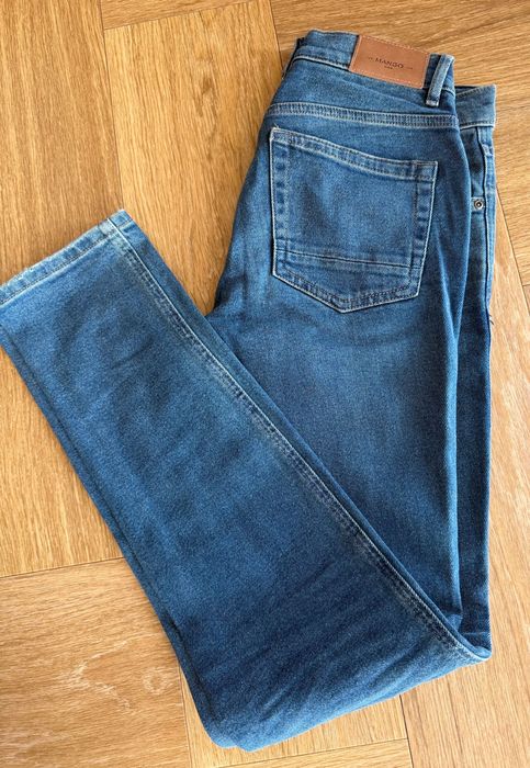 Spodnie jeansy Mango Man 40/44/30 Casual niebieskie slim