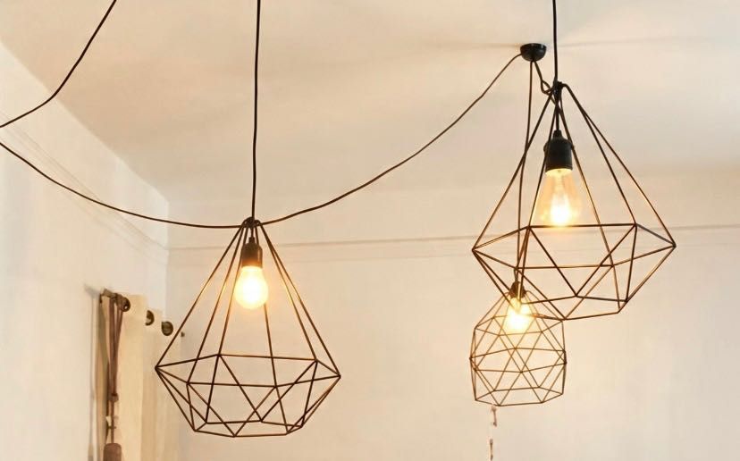 Candeeiro metal preto IKEA