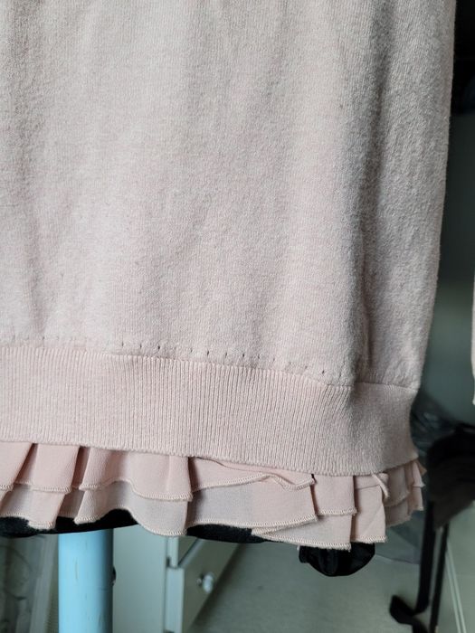 Mayoral 152 sweter kardigan 12 lat z falbanką i kamyczkami