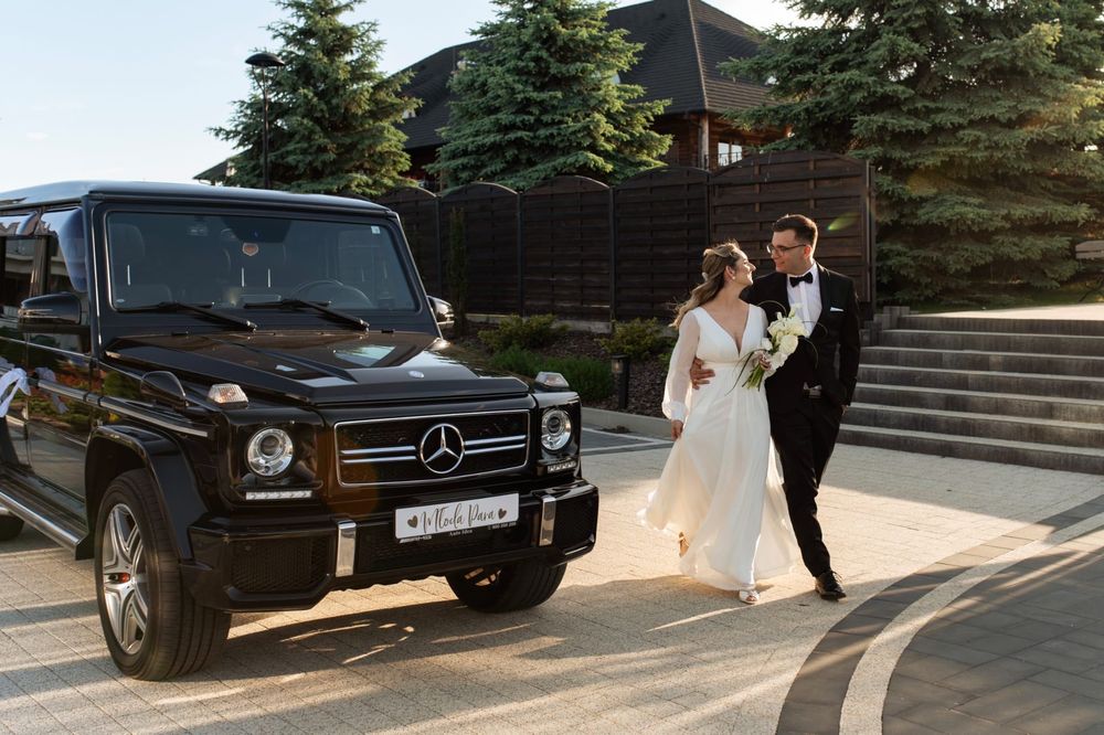 Mercedes G klasa AMG oraz GLE samochód, auto na ślub, wesele, sesje
